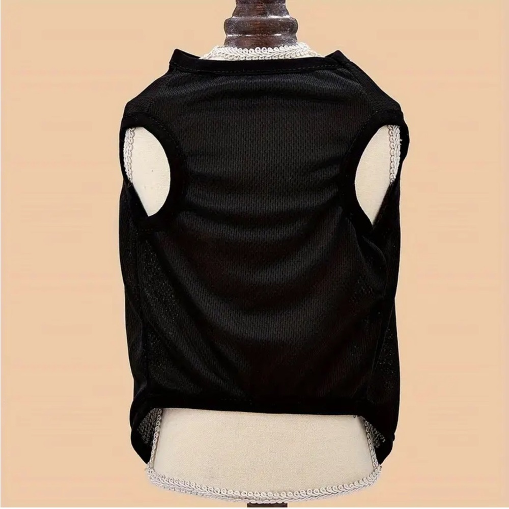 “Trouble Maker” Breathable Mesh Vest T-Shirt Outfit for Mini/Sm Pet Dog (XS) - Picture 5 of 7